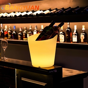 LED Ice banheiras gelo baldes bebidas banheiras Bebida expositores prateleiras decorar quarto com 16 cores Glowing Bar balde exibição bebida - Product Image 4