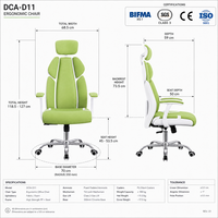 Fabricant de chaises de bureau en tissu OEM en gros, chaise à dossier haut avec appui-tête pour projets de bureaux en vrac