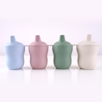 Bouteille en silicone anti-déversement magique pour bébé avec couvercle rotatif pour l'alimentation des enfants, produit de salle à manger
