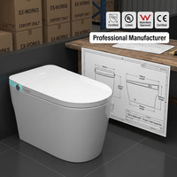 WC intelligent de haute qualité, moderne et technologique, avec siège chauffant, cuvette carrée en céramique, bidet électrique à poser au sol