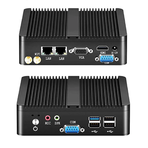 Endüstriyel Mini PC fansız tasarım Intel Celeron N2840/J1900 CPU VGA HD ekran <span class=keywords><strong>2</strong></span> RS232 COM çift RJ45 LAN 300M WIFI abd yeni <span class=keywords><strong>DDR3</strong></span> - Product Image 1