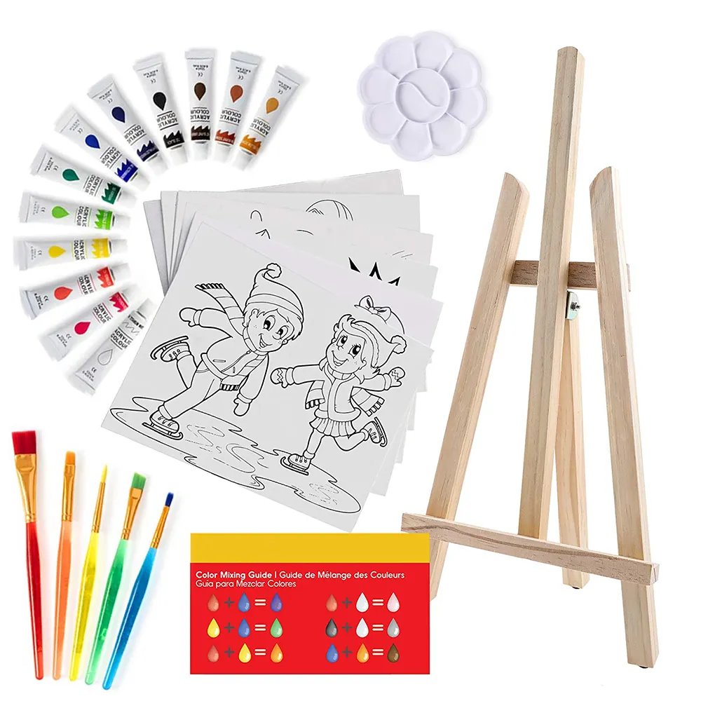 Bview Art Hot Selling 27 Stück Arts Craft Acrylfarbe Set für Kinder