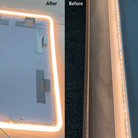 Miroir de salle de bain LED moderne de haute qualité NewThingLine avec cadre en aluminium IP44 pour la rénovation de villas de luxe