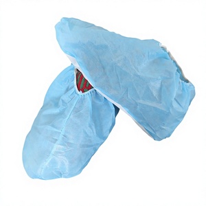 <span class=keywords><strong>Surchaussures</strong></span> d'isolement médical <span class=keywords><strong>jetables</strong></span>, en PP non tissé avec laminage CPE, semelle blanche antidérapante en PU, imperméables, pour usage chirurgical - Product Image 6