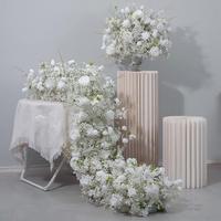 Kit Bunga Artificial Seri Baby Breath Baru, Bola Bunga dan Rangkaian Bunga untuk Latar Belakang Panggung Pernikahan, Dekorasi Meja, dan Lorong