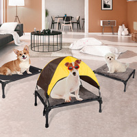 Modernes, wasserdichtes Hundebett mit Eisenrahmen für den Außenbereich, faltbar, tragbar, umweltfreundlich, für alle Jahreszeiten geeignet.