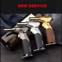 Briquet torche de cuisine à flamme jet au gaz butane JUJI, personnalisable avec logo, pour cigarettes, bougies et cigares – Vente en gros