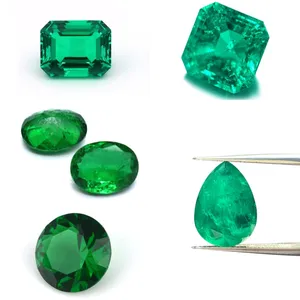 彩色EX切割翡翠绿色宝石批发宝石饰品宽松翡翠宝石饰品