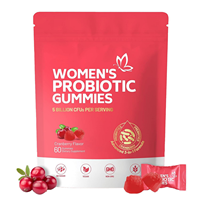 Gummies Équilibre Féminin OEM pour Femmes - Double Action Canneberge & Probiotiques pour l'Équilibre du pH, Végétaliennes, Sans Sucre, Vitamine C, 60 Comprimés