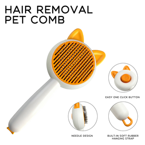 Stainless Steel Soft Touch <b>Massage</b> Cat <b>Hair</b> <b>Brush</b> Pet <b>Hair</b> Comb for Cleaning & Grooming Waste Disposal Tool - Product Image 2