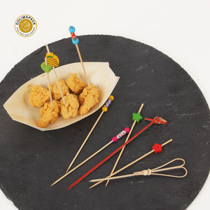 Bandeja de madera para comida, cono de madera Compostable y pinchos de bambú, venta al por mayor - Product Image 5