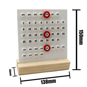 ปฏิทินตั้งโต๊ะไม้อเนกประสงค์แบบปรับได้ปรับได้ปรับได้สำหรับสำนักงาน365วันการออกแบบการถือกำเนิดเฉพาะบุคคล - Product Image 3