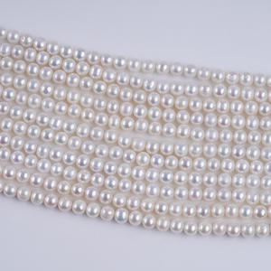 Perlas de Agua Dulce de Zhuji, Venta al por Mayor, Buena Calidad, 5-6 mm, Casi Redondas, Material Semiterminado para DIY, Perlas Sueltas - Product Image 3