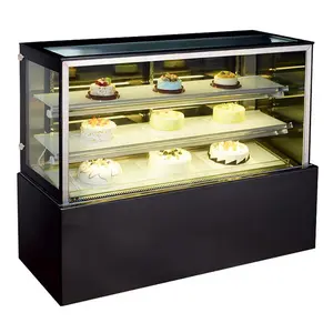 Professional square Glass Bakery Display cabinet