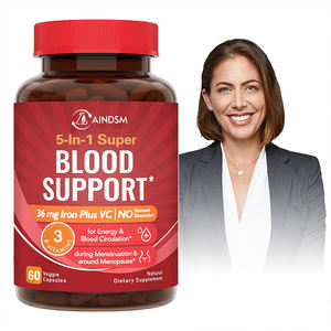 Capsules de fer végétariennes de haute qualité pour soulager les symptômes du syndrome prémenstruel, vitamine zinc, stimule la production de globules rouges pour adultes - Product Image 1