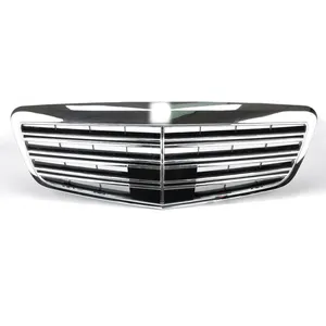 Cocok 2007-2013 AMG Tipe Silver Grill Depan untuk Mercedes Benz W221 S-class