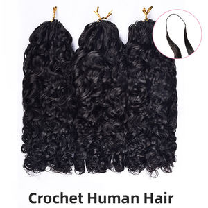 Extensions de cheveux à plumes, bouclés birmans, invisibles, crochet, cheveux humains vierges, double trame - Product Image 3