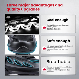 Patines en Línea con Luces Intermitentes para Principiantes y Profesionales, Patines en Línea para Niños y Niñas, con Luces Completas, Ajustables, de Una Sola <span class=keywords><strong>Fila</strong></span> de Ruedas - Product Image 2