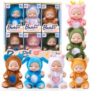 Vente en gros Rebirth Girl Doll Cadeau de Noël 11cm Petite poupée de simulation Jeu d'habillage pour bébé endormi Jouet pour enfants - Product Image 5