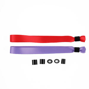 Pulsera de Tela Personalizada para Fiestas, Bandas de Mano Tejidas de Entrada de Festival, de Satén Vip, para Eventos - Product Image 2