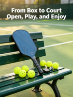 Raquette de pickleball en fibre de carbone pressée à chaud avec panneau en nid d'abeille de 16 mm, durable, pour raquettes haut de gamme, prix abordable