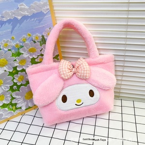 Bolso de mano de felpa estilo Kawaii Kuromi, lindo bolso de conejo <span class=keywords><strong>My</strong></span> Melody, bolso de anime estético para niñas, regalo, máquina de garras, venta al por mayor - Product Image 2