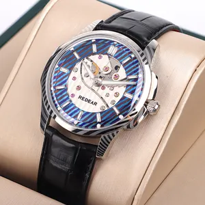 ETA Movement Luxury Men's Watches With Custom Logo Arabic Dial Damascus Steel Man Watch