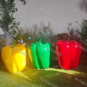 Food Theme Chili Pepper Sculpture <b>Lights</b> for Shopping Malls Resorts Festivals and Visitor Photo Attractions Projects - Product Image 2