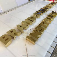 Letrero Luminoso LED 3D de Canal Lateral para Tienda, Letrero Luminoso de Metal con Diseño de Logotipo LED Personalizado para Negocios