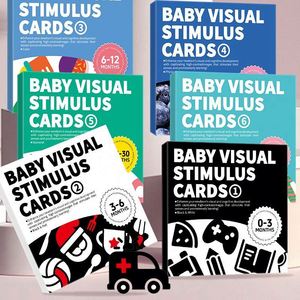 Cartes d'apprentissage pour nourrissons et nouveau-nés en noir et blanc, couleurs primaires, stimulation visuelle, cartes flash à contraste élevé pour bébés de 0 à 36 mois - Product Image 1