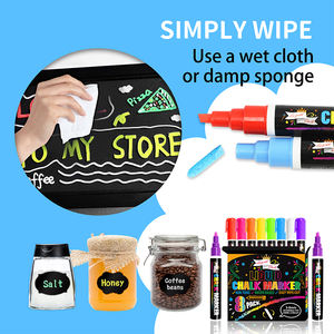 粉笔标记-8个充满活力，可擦，无毒，水基，可逆的尖端。用于企业的玻璃或黑板标记 - Product Image 6