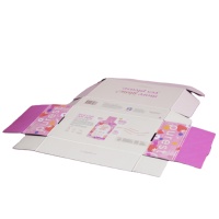 Nouvelle boîte d'expédition pliable en carton ondulé imprimée double face personnalisée PLD 2026, rose, pour emballage de peptides et suppléments de beauté