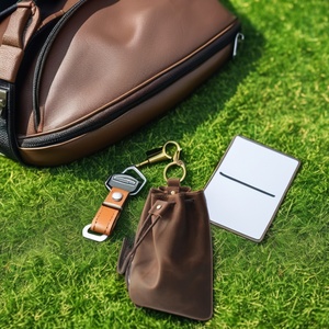 กระเป๋าใส่ของมีค่าสำหรับกอล์ฟหนังแท้แบบสั่งทำพิเศษ พร้อมช่องใส่สมุดบันทึกคะแนน  โลโก้และดีไซน์ตามสั่ง ขายส่ง Boshiho BOSC240928 - Product Image 5