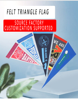 Drapeaux de décoration extérieurs personnalisés en polyester à double couche avec mât en bambou pour la rentrée scolaire – Vente en gros
