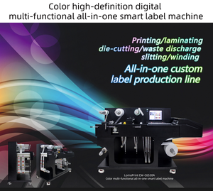 Impresora de etiquetas rollo a rollo multifuncional automática todo en uno, máquina troqueladora, impresora de etiquetas de inyección de tinta digital UV industrial - Product Image 4