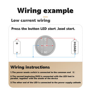 <span class=keywords><strong>UL</strong></span> Ip67 16MM 19MM 22MM 적색 LED 맞춤형 산업용 순간 푸시 버튼 스위치 방수 제어판 - Product Image 4