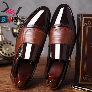 Zapatos Oxford de Cuero de Lujo para Hombre, Transpirables, Formales, de Goma, para Vestir, Oficina, Boda, Calzado Masculino - Product Image 1