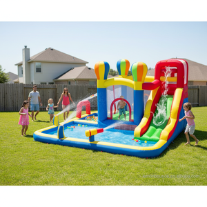 Toboggan aquatique gonflable pour enfants, château gonflable de haute qualité en PVC pour les locations de fêtes estivales - Product Image 2