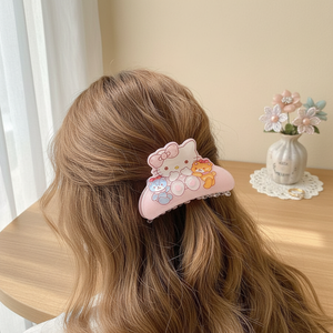Trending stile coreano con perline in acrilico fiore clip per capelli scintillante accessori per donne vendita calda all'ingrosso 5cm taglia per la decorazione dei capelli - Product Image 3