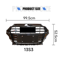 Grille avant de voiture haute brillance en gros Yinhua Manufacture pour 14-16 A3 S3 Grille avant noire