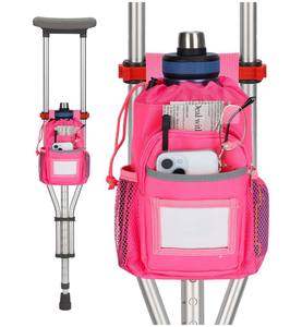 Muestra Gratuita de Bolsa para Accesorios de Muletas y Cojines de Agarre, Bolsa Premium Resistente al Agua para Muletas, con Portavasos y Soporte para Teléfono - Product Image 6