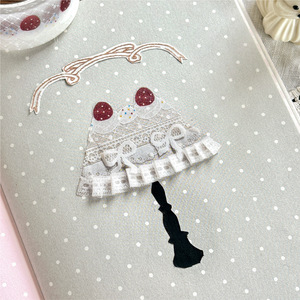 1 rollo de cinta de PET con encaje hecho a mano, material creativo y bonito, pegatina decorativa para diario de tienda de campaña DIY hecha a mano para niños - Product Image 4