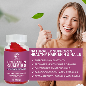 Venta al por mayor mejores gomitas de Colágeno Hidrolizado y biotina, gomitas de vitamina para cabello, piel y uñas - Product Image 3