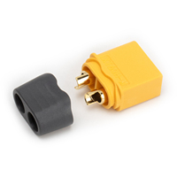 Connecteurs enfichables Tauxon mâles XT60 avec câble et capuchon noir modèle 15 pour conversion de données