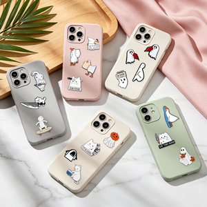 Envío Rápido, Pegatinas Metálicas Divertidas para Teléfono con <span class=keywords><strong>Memes</strong></span>, Pins Esmaltados de Ganso y Gato de Líneas Simples, Amuletos para Teléfono con Humor Discreto para Minimalistas - Product Image 3