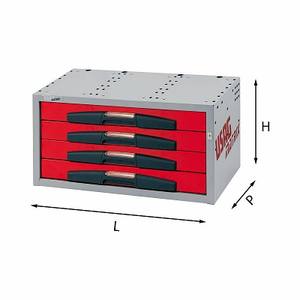 Usag <b>Tool</b> <b>Cabinet</b> 742.5x375x382 Mm 4 <b>Drawers</b> Industrial Style - Product Image 1