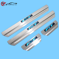 FUXINGTAI Compatible avec Honda Fit 08-13, marchepied de porte LED avec lumière, bande de seuil de porte - Spécial pour la modification