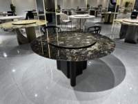 Table à manger en marbre brésilien original, base personnalisable et dalle importée authentique