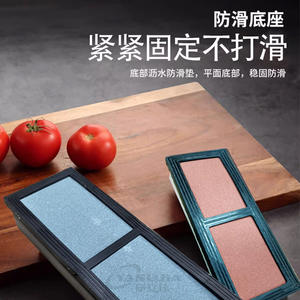 Pierre à aiguiser double face extra large de 8 pouces, pierre à aiguiser traditionnelle pour couteaux, aiguiseur de cuisine à l'ancienne pour chef - Product Image 3