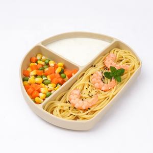 Vaisselle en silicone moderne, réutilisable, non toxique et antidérapante pour les repas des bébés et des enfants Plaques à ventouse en silicone Tapis collant <span class=keywords><strong>Assiette</strong></span> pour bébé - Product Image 1